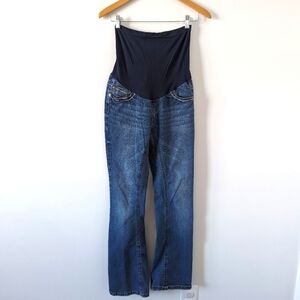 Indigo Blue Maternity Size M Jeans with Stretch Panel Denim Pants Y2K